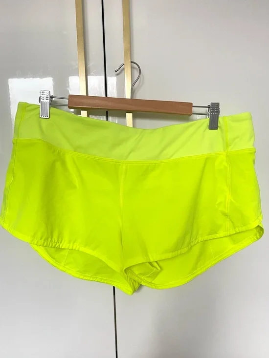 Lululemon Speed Up Short neon Yellow Large - Picture 2 of 6
